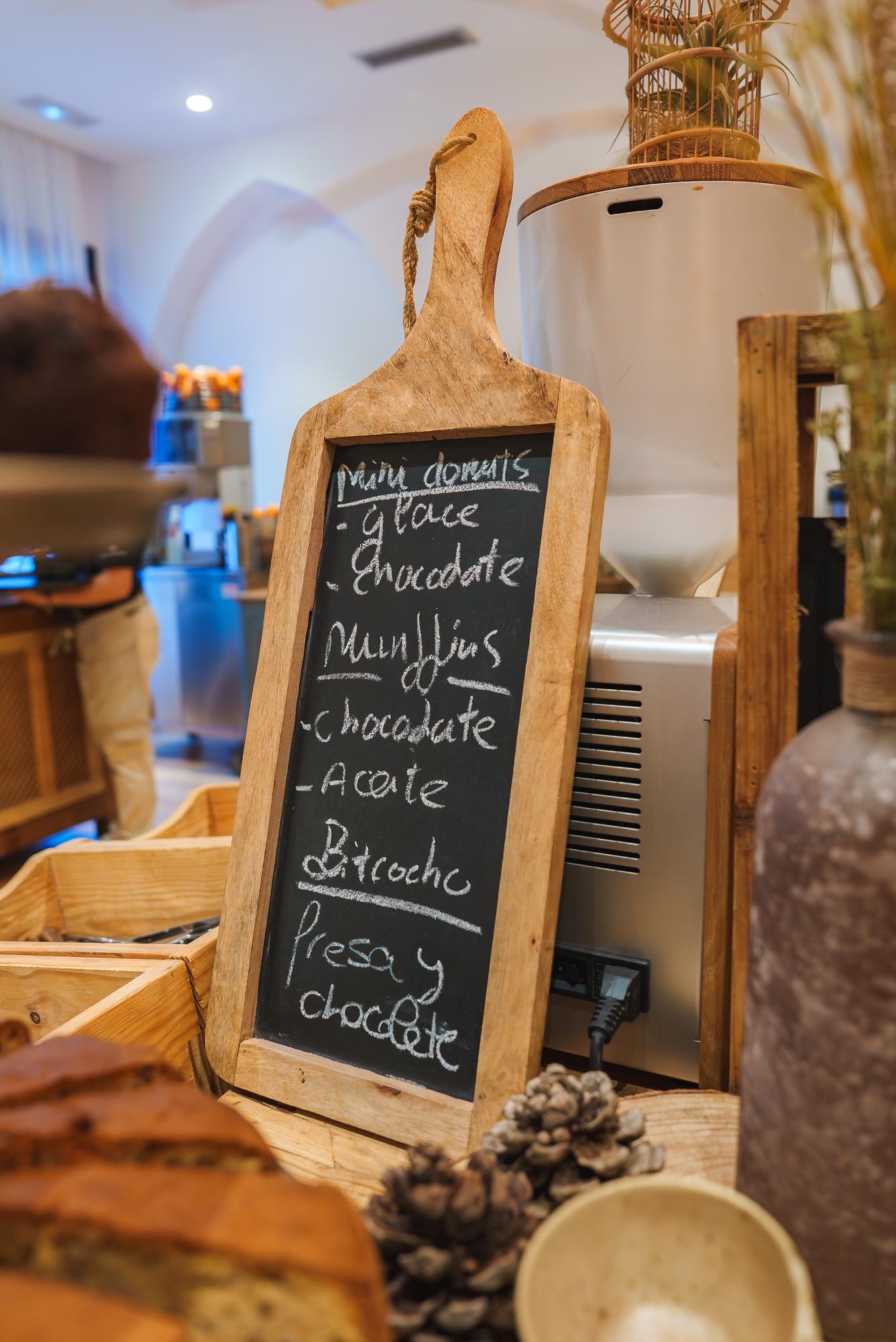 Cozy studio entrance with chalk menu